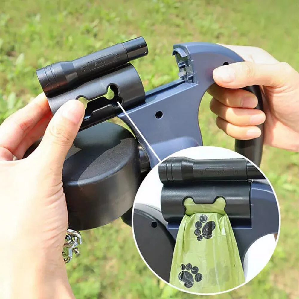 Revolutionary Dual Pet Leash: Retractable, Reflective, and Tangle-Free 360° Swivel Design for Effortless Dog Walking
