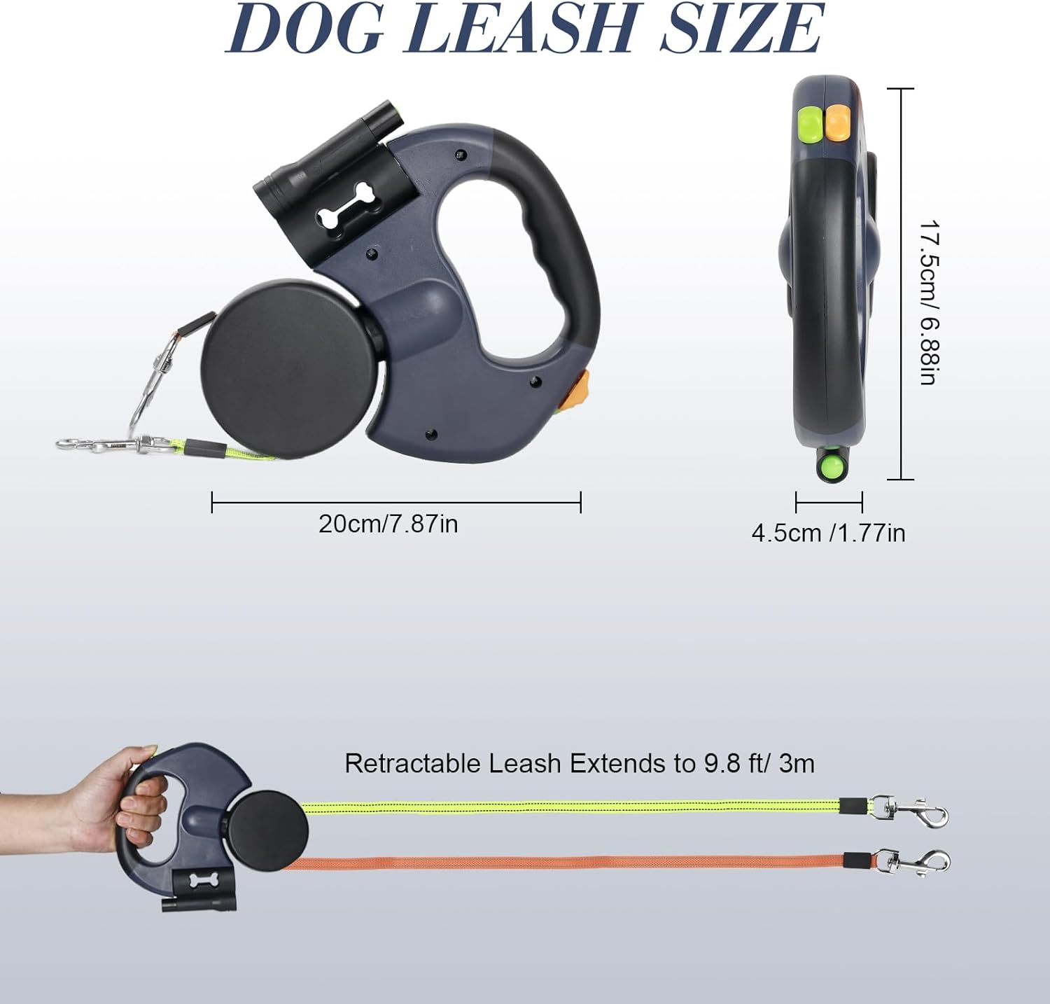 Revolutionary Dual Pet Leash: Retractable, Reflective, and Tangle-Free 360° Swivel Design for Effortless Dog Walking