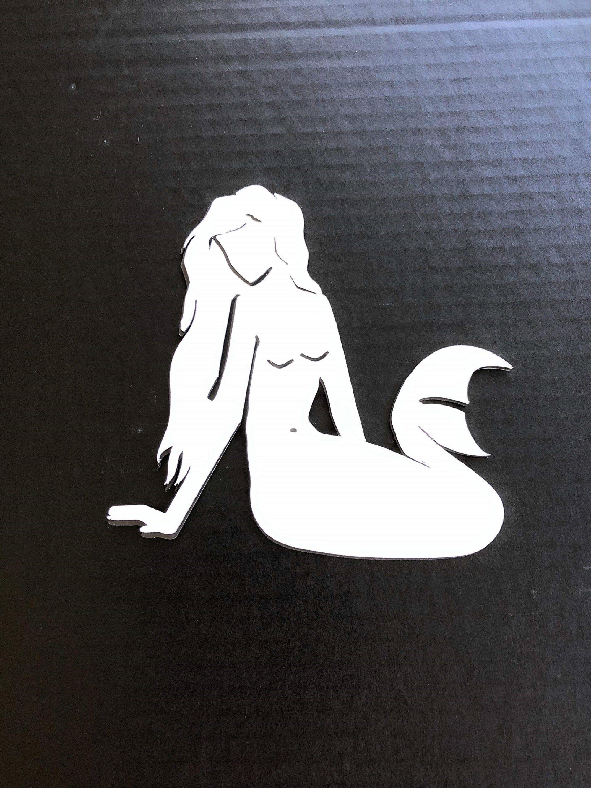 Dcentral® Mermaid Flexible Vinyl Screen Magnet; Double-Sided. White-Easier to See, Decorative. Helps to Stop Walking into Screens, Covers Small Tears, for NON-RETRACTABLES, Size W 5.8" X L 5.8"