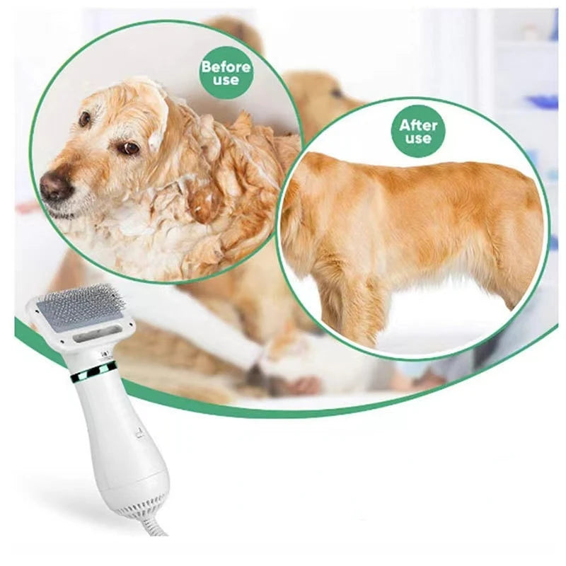 Transform Your Pet's Grooming Routine with the 2-In-1 Quiet Pet Dryer and Comb Brush – Perfect for Dogs, Cats, and Small Animals!