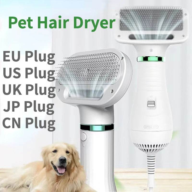 Transform Your Pet's Grooming Routine with the 2-In-1 Quiet Pet Dryer and Comb Brush – Perfect for Dogs, Cats, and Small Animals!