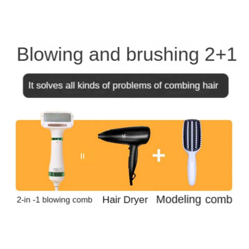 Transform Your Pet's Grooming Routine with the 2-In-1 Quiet Pet Dryer and Comb Brush – Perfect for Dogs, Cats, and Small Animals!